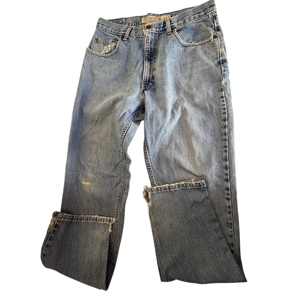 SKU2822 Vintage Abercrombie & Fitch Men's Distressed Blue Denim Jeans 33x32  USA